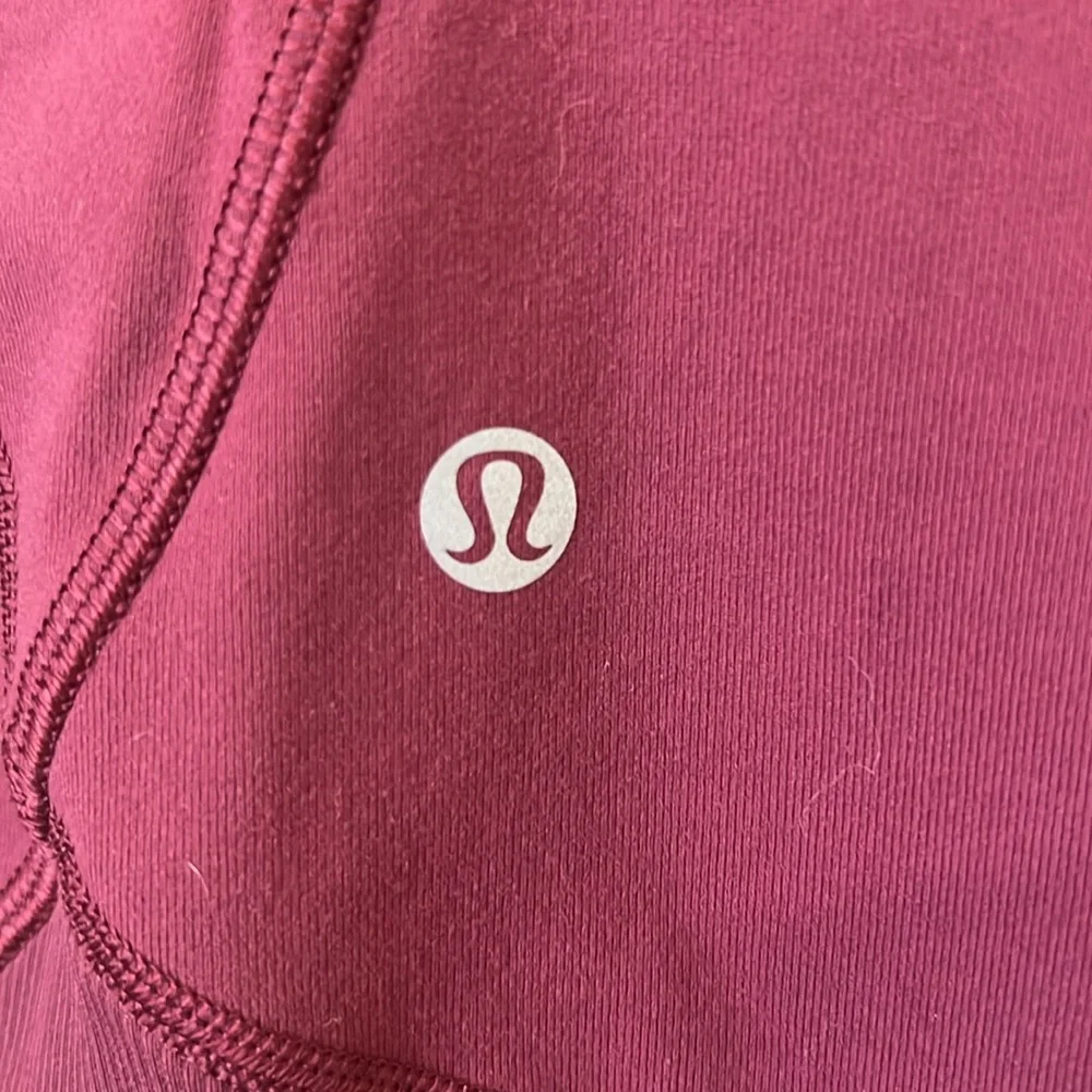 Women's Lululemon Studio Jacket Burgundy Hoodie - Picture 9 of 10